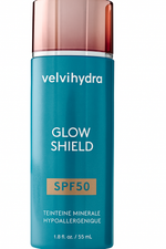 Glow Shield SPF50 – Crème solaire teintée minérale, haute protection UV